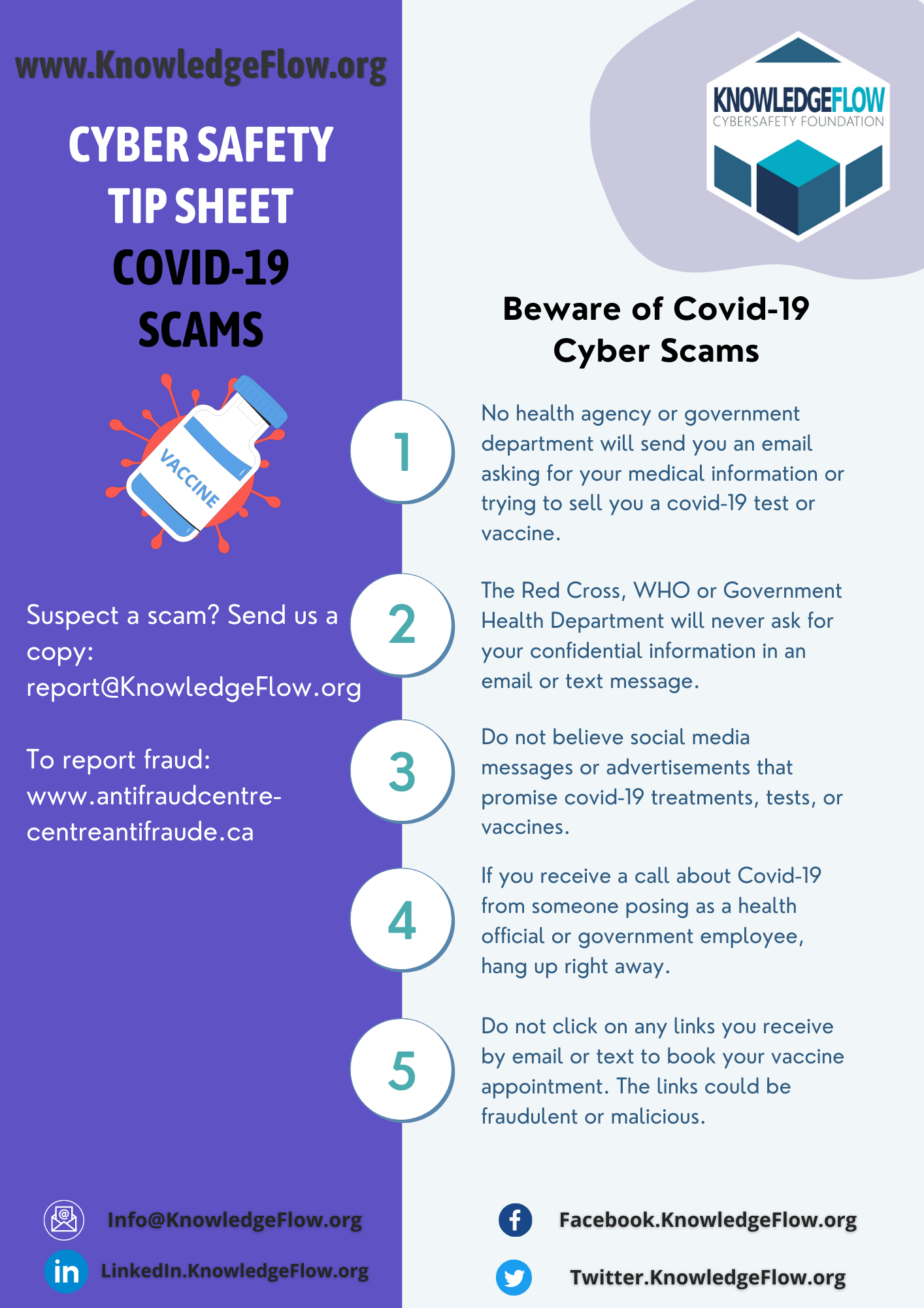 Covid 19 Scams English Tip Sheet