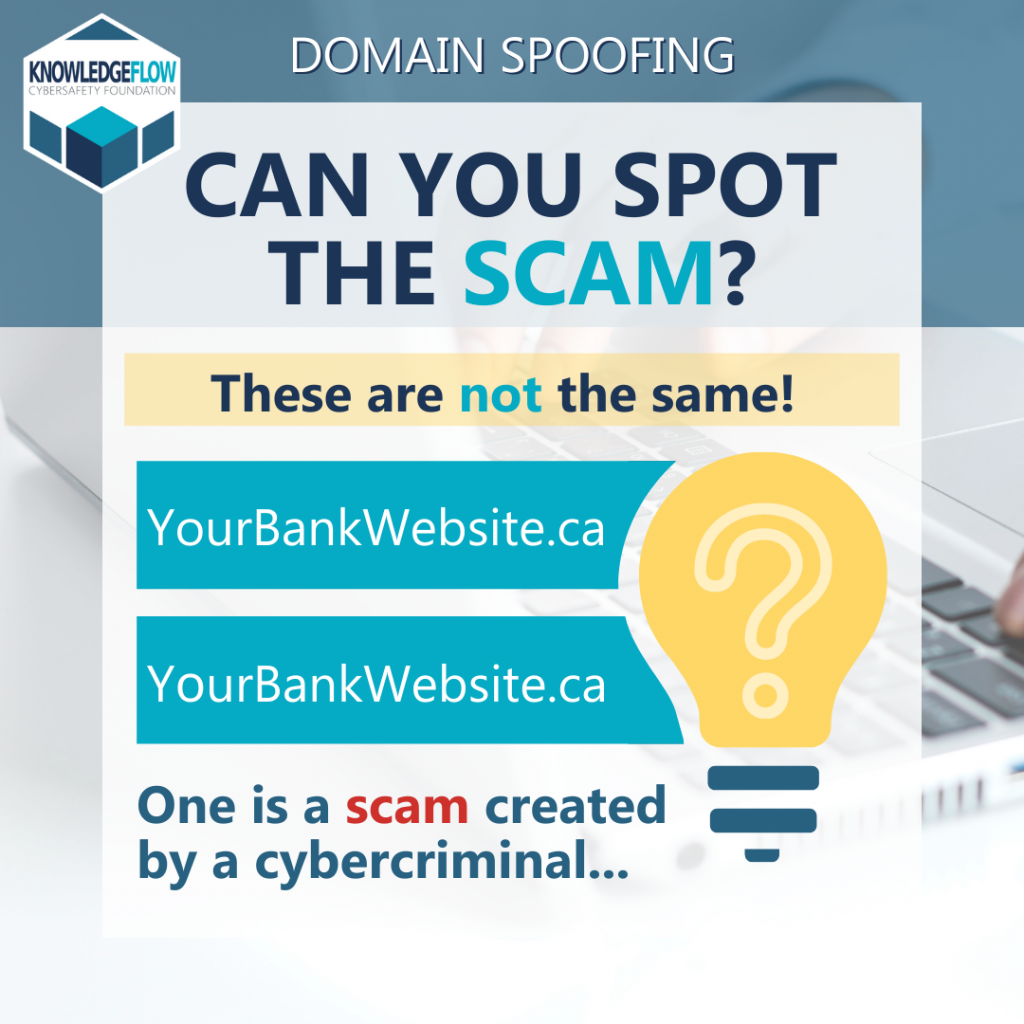 Domain spoofing visual example