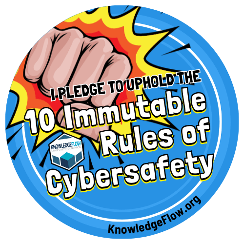 10 immutable rules of cybersafety badge