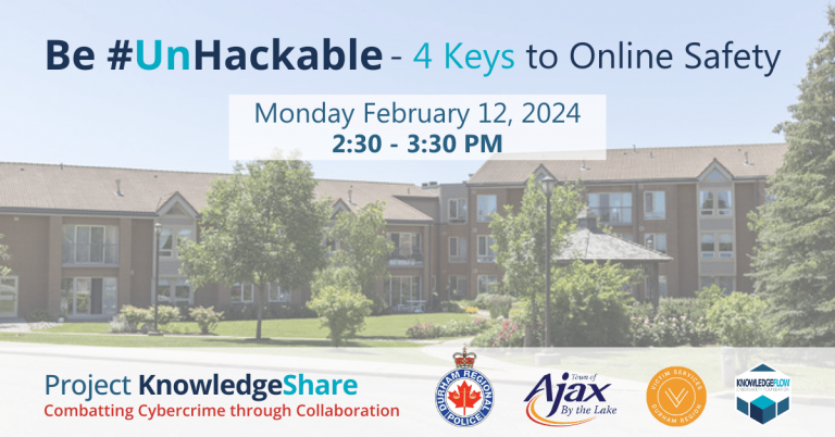 Soyez #UnHackable - 4 clés pour la sécurité en ligne - Stouffville
